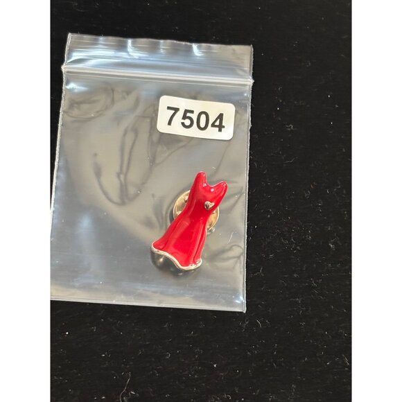 Red Dress Enamel Charm With Heart Accent- Go Red Campaign - Picture 2 of 9